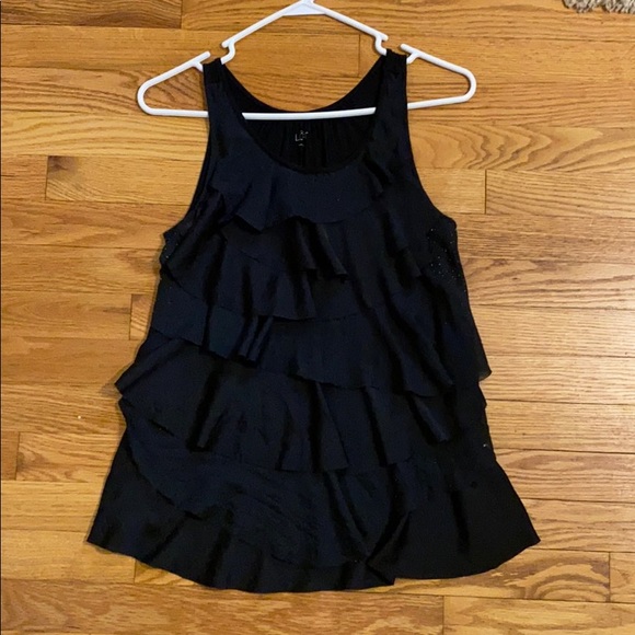 LOFT Tops - Cute flowy black tank